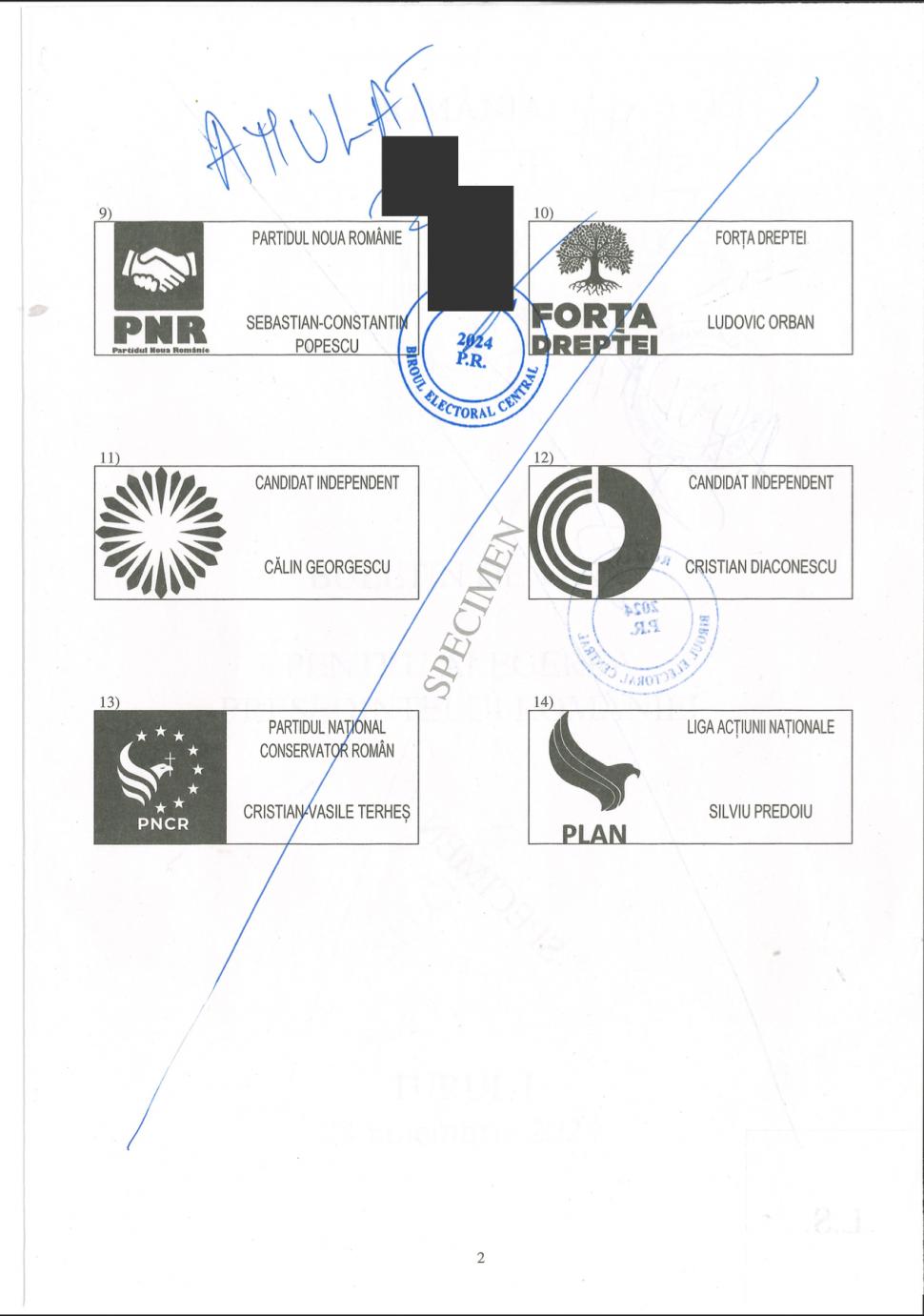 Cum vor arăta buletinele de vot pentru alegerile prezidențiale 2024. Anunțul BEC 928497