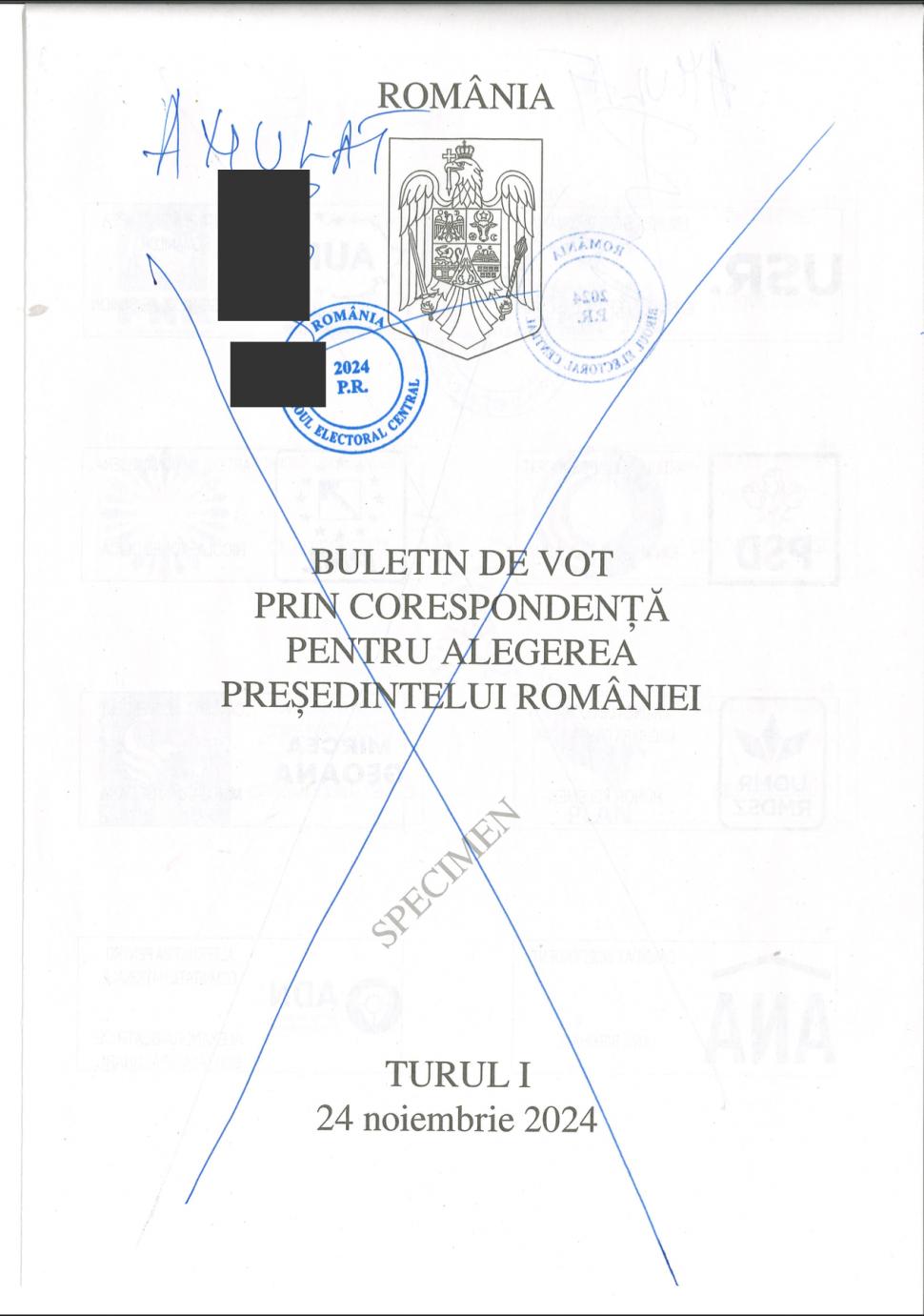 Cum vor arăta buletinele de vot pentru alegerile prezidențiale 2024. Anunțul BEC 928499