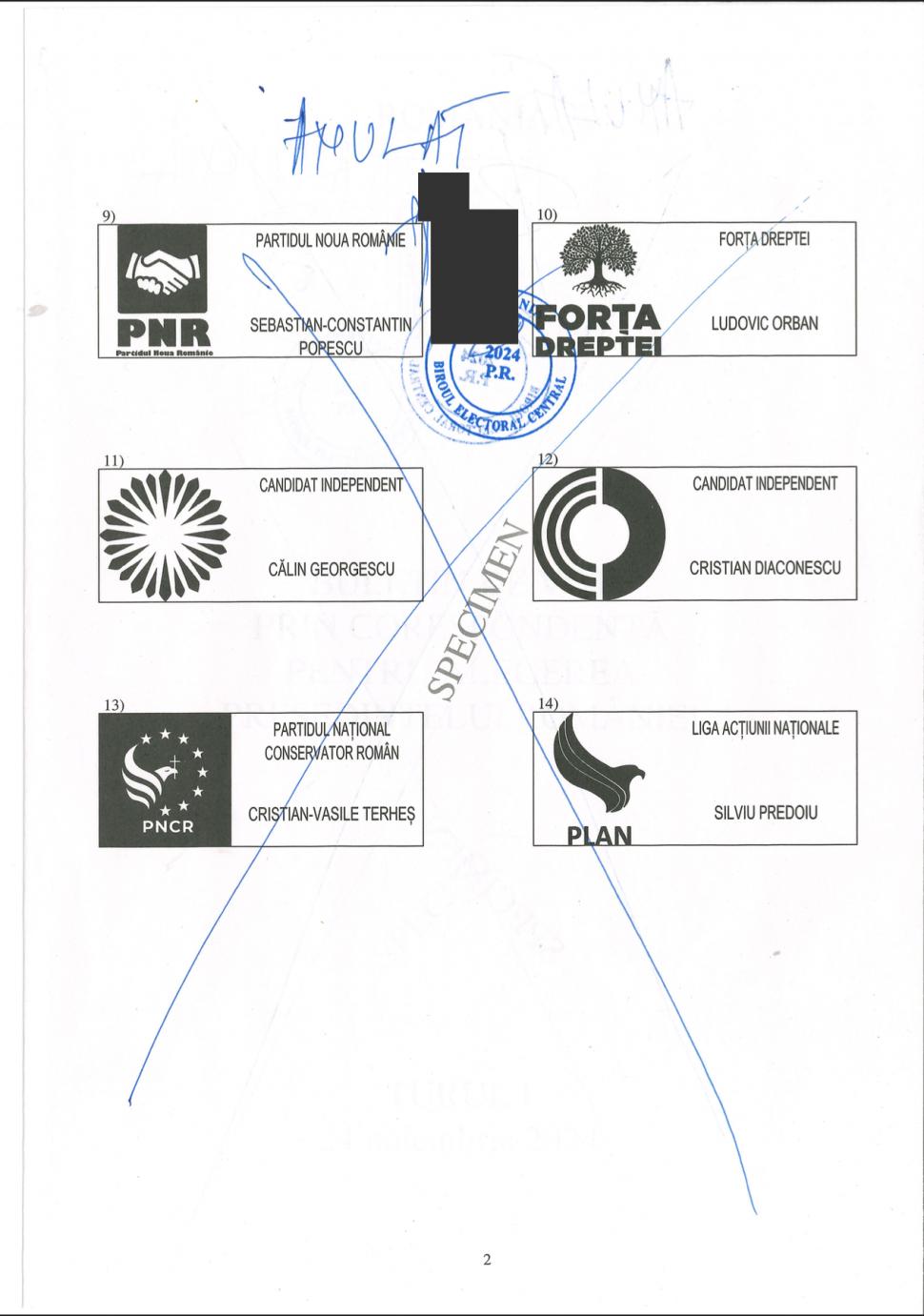 Cum vor arăta buletinele de vot pentru alegerile prezidențiale 2024. Anunțul BEC 928501