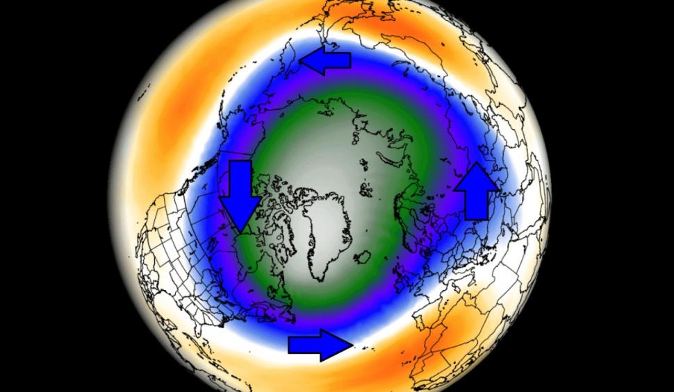 Vortexul polar format în stratosferă slăbeşte. De ce înseamnă asta că vom avea o iarnă geroasă şi cu multă zăpadă 928919