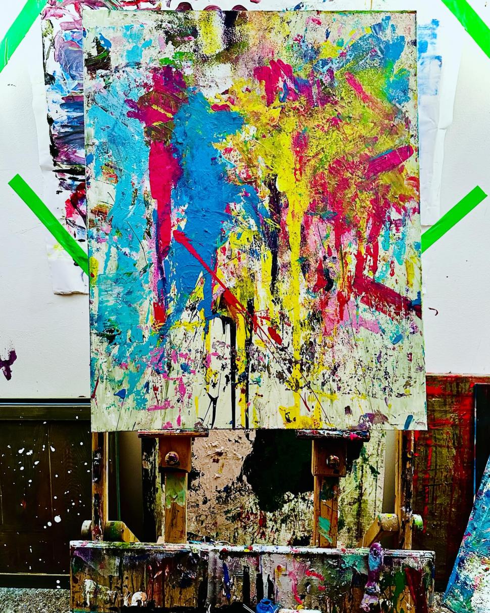 Povestea lui Laurent, băiețelul de trei ani devenit pictor de succes în Germania: Cu ce prețuri se vând tablourile lui „Mini-Picasso” 930028