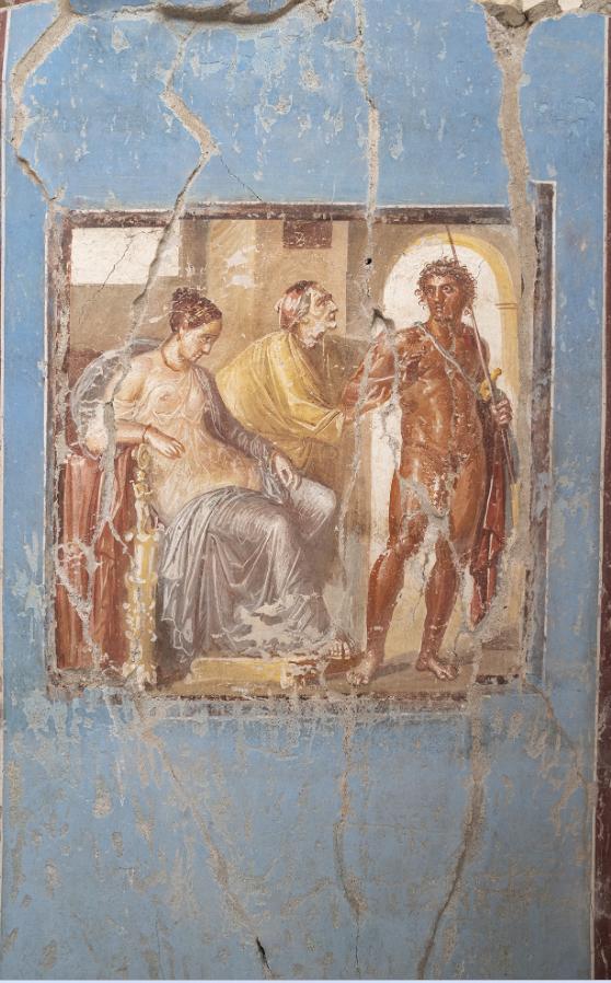 Descoperire uimitoare în Pompei. O casă construită diferit a păstrat ultima ofrandă înainte de erupția Vezuviului și o frescă unică 931018