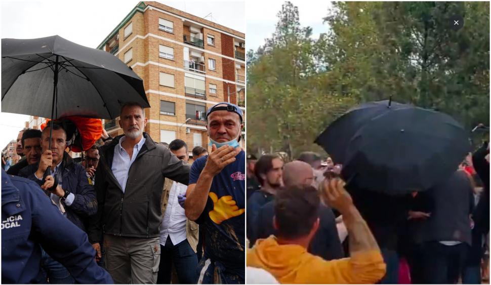 Reacția reginei Letizia, după ce ea și regele Spaniei au fost huiduiți și atacați cu noroi de sinistrații revoltați 932990