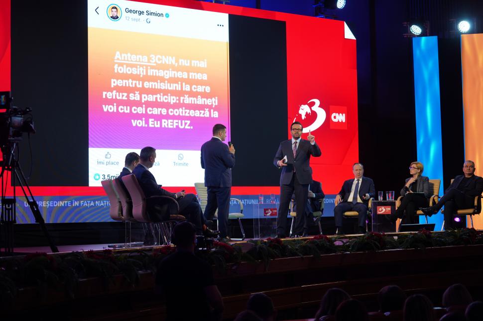 Din culisele dezbaterii Antena 3 CNN la care George Simion a dat buzna neinvitat. Ce nu s-a văzut la televizor 935404