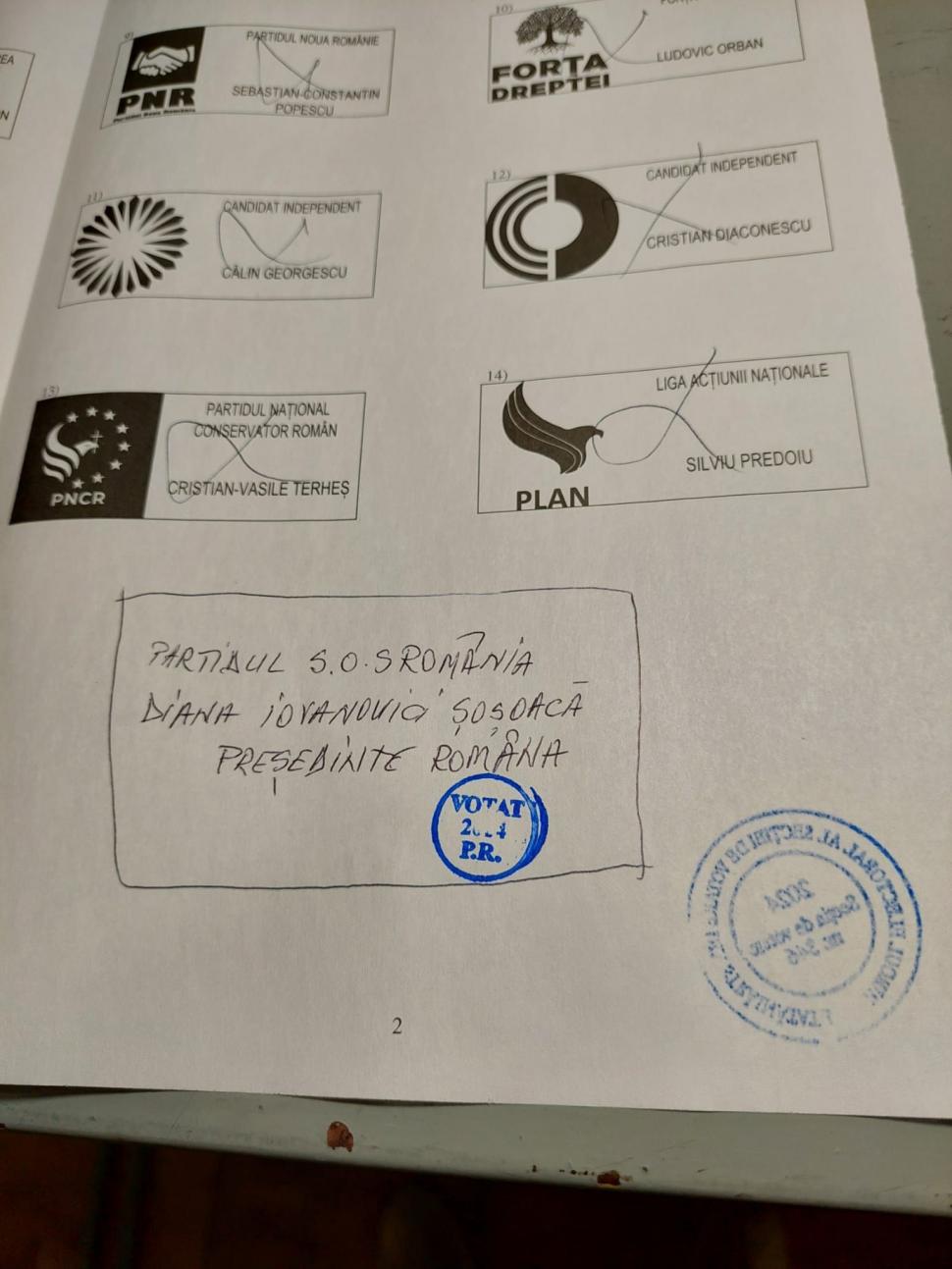 Diana Șoșoacă a făcut live din cabina de vot: A desenat un pătrățel, și-a trecut numele și s-a votat singură 937283