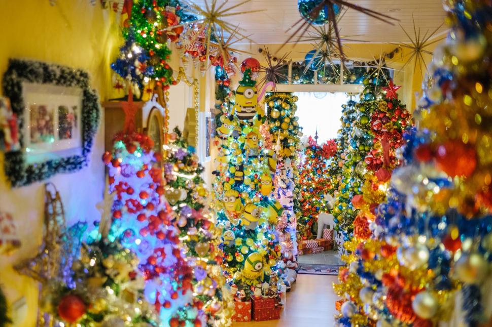 O familie din Germania și-a împodobit casa cu 600 de brazi de Crăciun: „Am mai construit o cameră, să avem mai mult spațiu” 938787