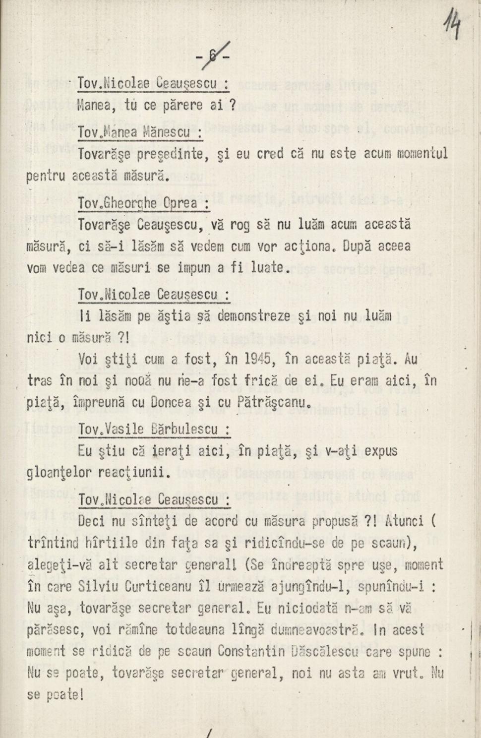 35 de ani de la căderea comunismului. Stenograme cu ordinele lui Ceaușescu la evenimentele din 16-20 decembrie 1989 de la Timişoara 941306
