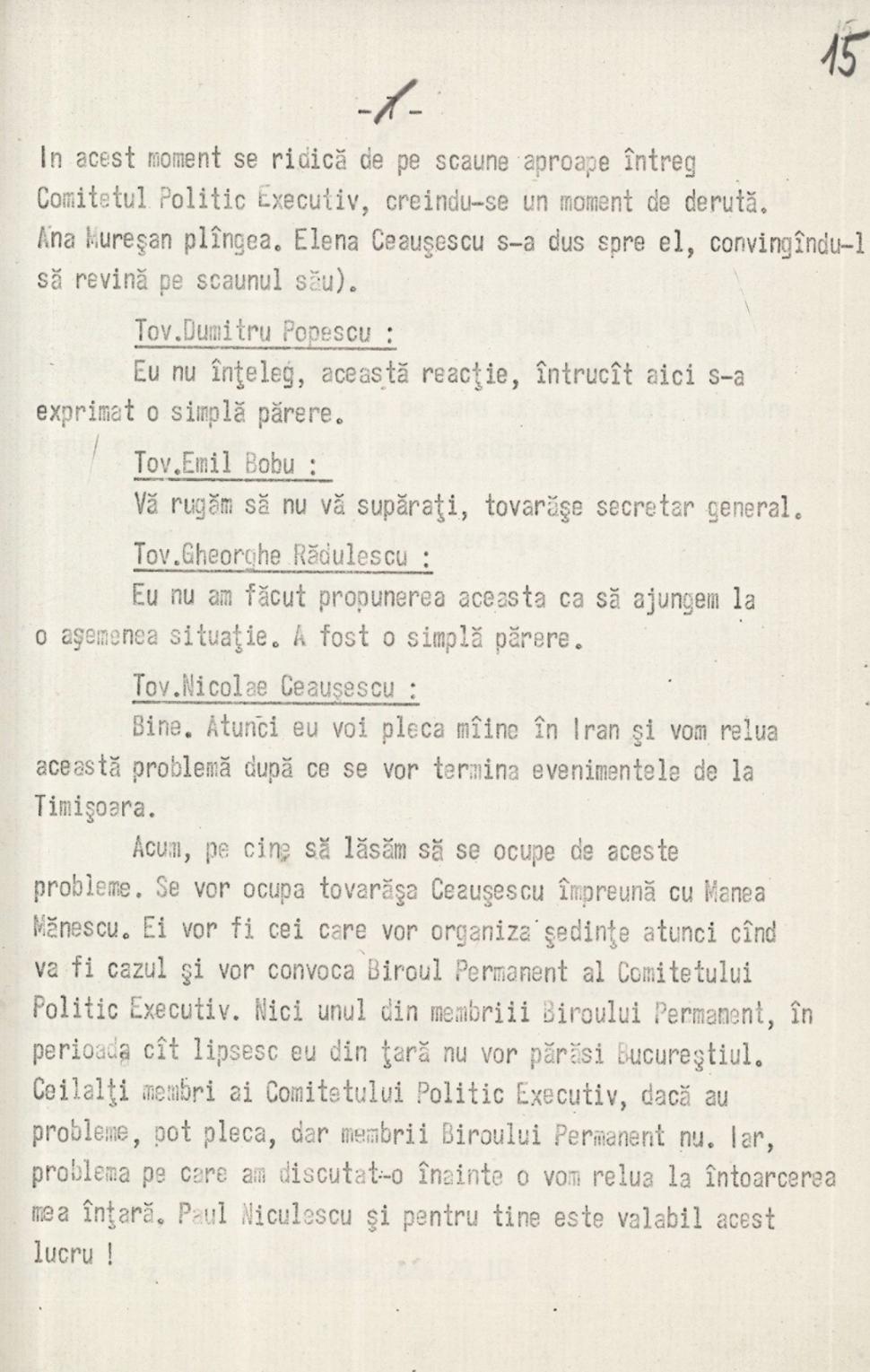 35 de ani de la căderea comunismului. Stenograme cu ordinele lui Ceaușescu la evenimentele din 16-20 decembrie 1989 de la Timişoara 941307