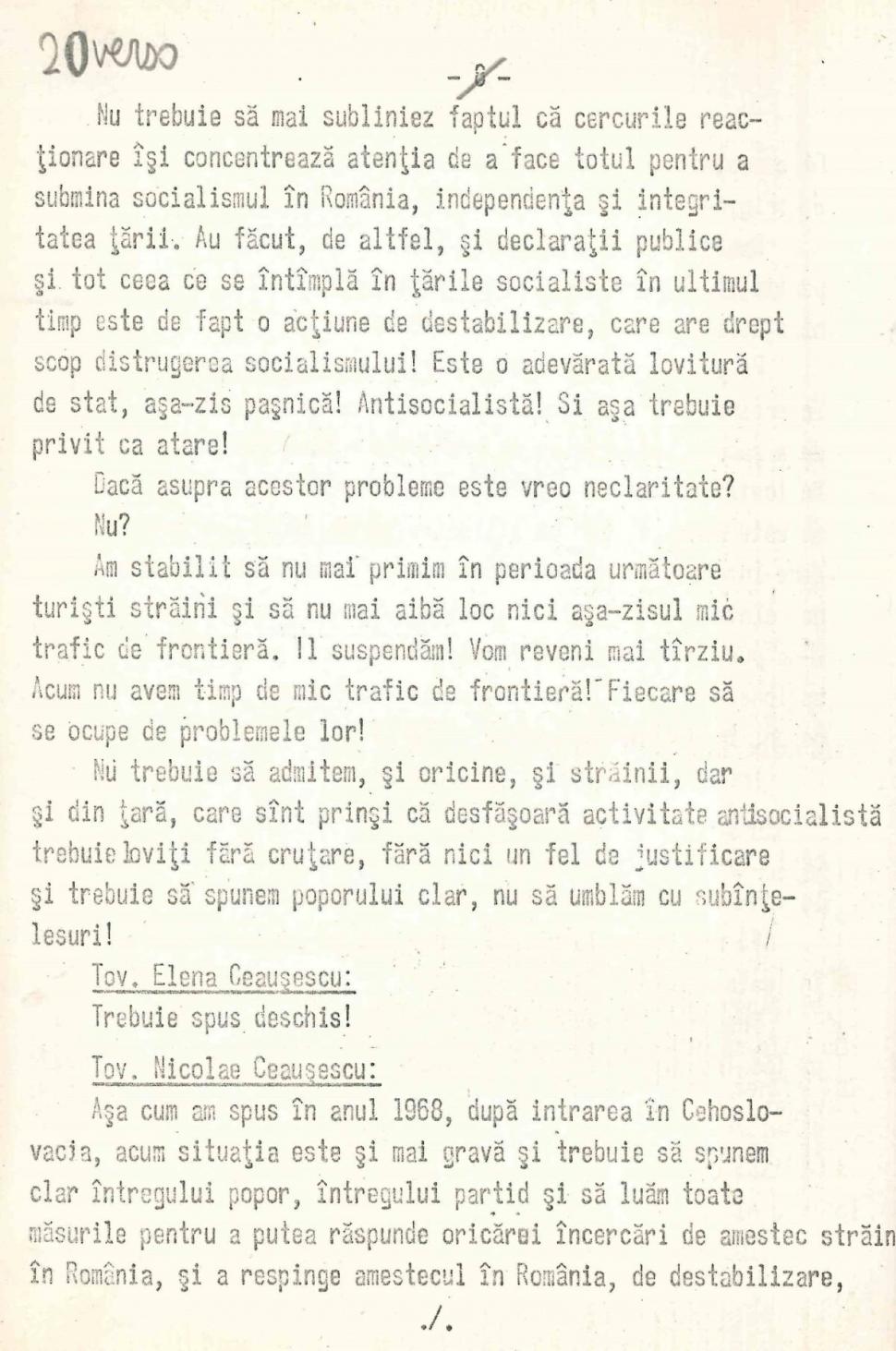 35 de ani de la căderea comunismului. Stenograme cu ordinele lui Ceaușescu la evenimentele din 16-20 decembrie 1989 de la Timişoara 941312