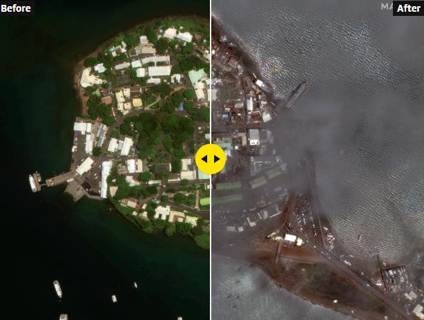 Înainte și după. Imagini din satelit care arată că n-a mai rămas nimic pe insula Mayotte după cel mai puternic ciclon din ultimul secol 941715