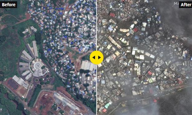 Înainte și după. Imagini din satelit care arată că n-a mai rămas nimic pe insula Mayotte după cel mai puternic ciclon din ultimul secol 941716