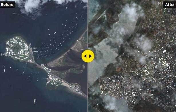 Înainte și după. Imagini din satelit care arată că n-a mai rămas nimic pe insula Mayotte după cel mai puternic ciclon din ultimul secol 941717