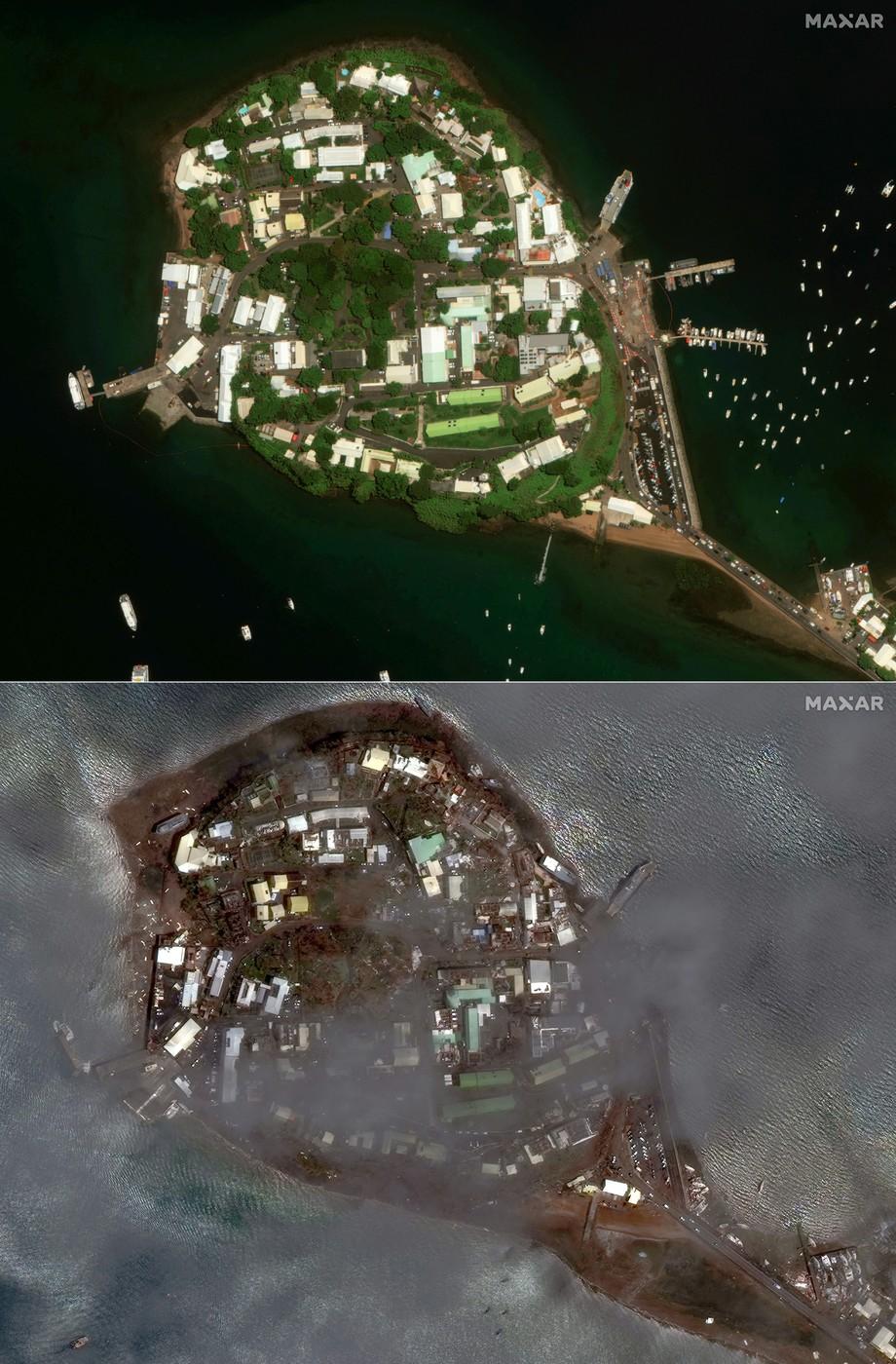 Înainte și după. Imagini din satelit care arată că n-a mai rămas nimic pe insula Mayotte după cel mai puternic ciclon din ultimul secol 941720