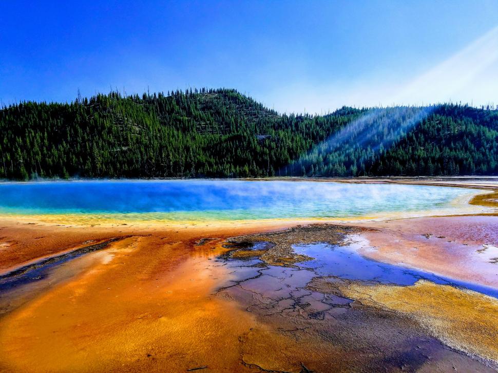 Prismatic Spring, în imagini și culori care par ireale: Cel mai mare izvor termal din SUA „clocotește”, iar apa este sterilă în centru 945679