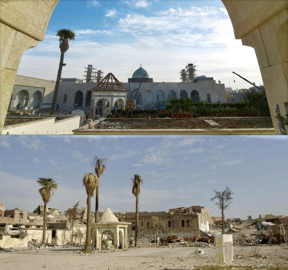 Înainte și după. „Era un oraș fantomă”. Cum arată acum minaretul al-Hadba și clădiri istorice din Mosul, pe care ISIS le distrusese 950771