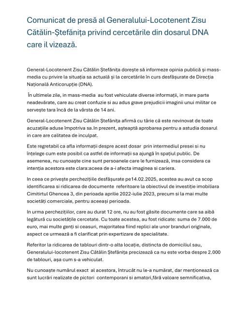 Generalul Zisu susține că este nevinovat. Și că tablourile nu sunt valoroase, iar gențile și ceasurile sunt falsuri 952564