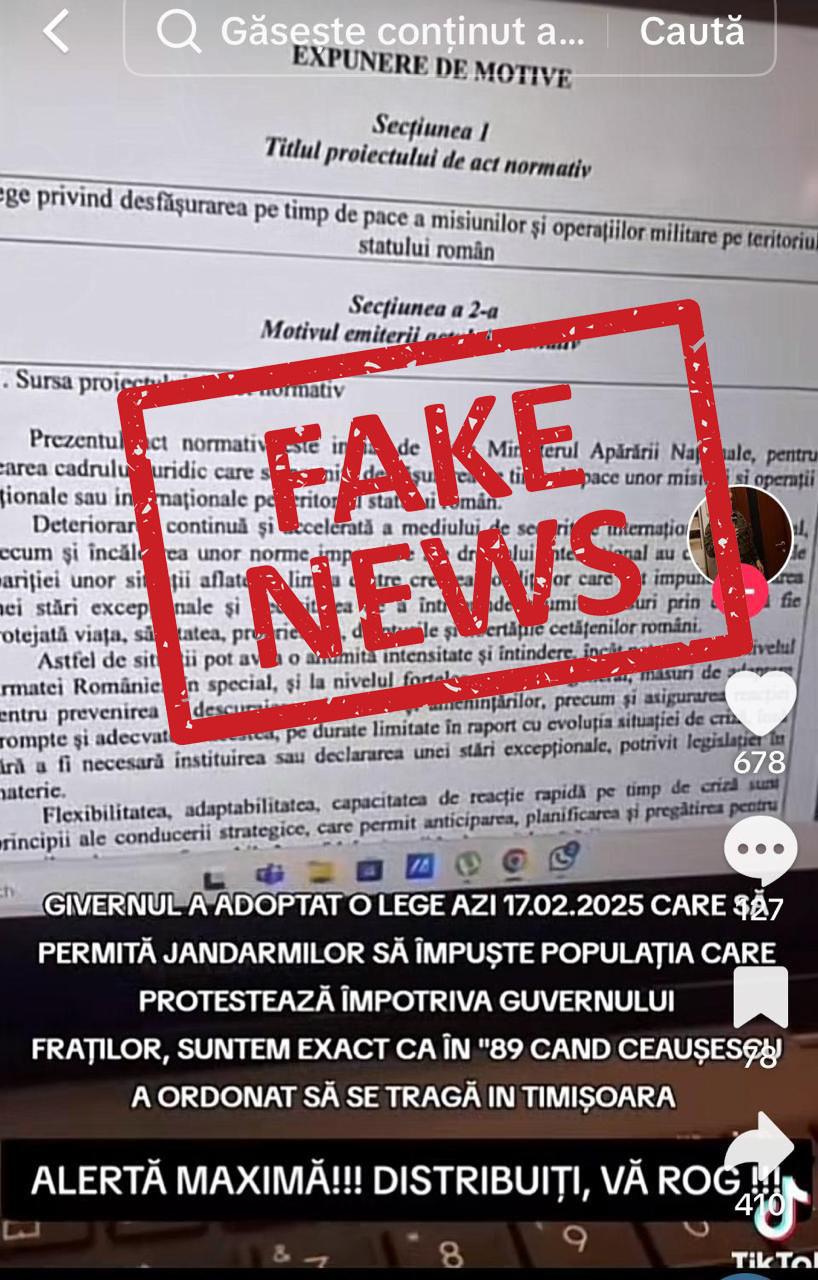 MApN anunță o nouă campanie de dezinformare pe TikTok: „Se încearcă subminarea suveranității și securității naționale” 953343