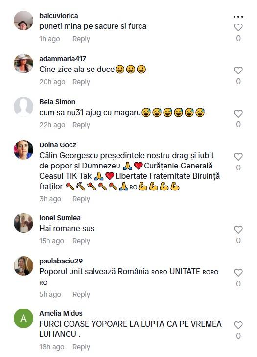Val de instigări la violență pe Tik Tok pentru protestul de sâmbătă. Susținătorii lui Călin Georgescu cheamă la ”vărsare de sânge”  953439