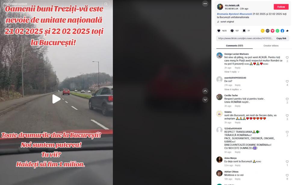 Val de instigări la violență pe Tik Tok pentru protestul de sâmbătă. Susținătorii lui Călin Georgescu cheamă la ”vărsare de sânge”  953441