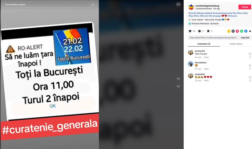 Val de instigări la violență pe Tik Tok pentru protestul de sâmbătă. Susținătorii lui Călin Georgescu cheamă la ”vărsare de sânge”  953446