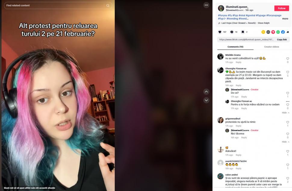 Val de instigări la violență pe Tik Tok pentru protestul de sâmbătă. Susținătorii lui Călin Georgescu cheamă la ”vărsare de sânge”  953447