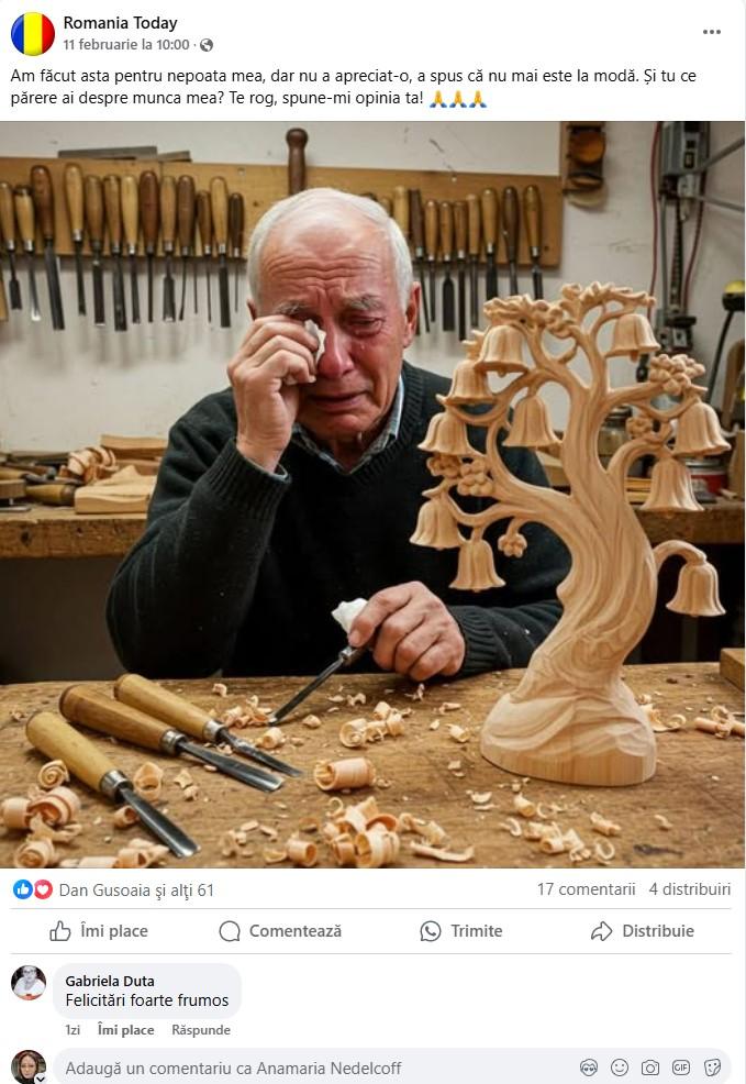 Am scris acest articol și nimeni nu apreciază. De ce suntem bombardați de poze create cu AI pe Facebook 952983