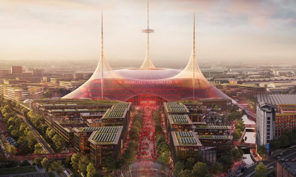 Manchester United va avea un nou stadion impresionant, construit lângă Old Trafford. Cum va arăta arena de 100.000 de locuri 957209