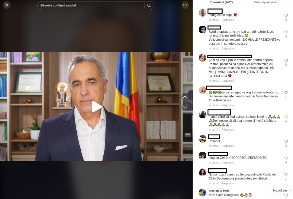 Lacrimi și jale între fanii lui Călin Georgescu după decizia CCR. Oana Zăvoranu a plâns live pe TikTok, pe bani 957509
