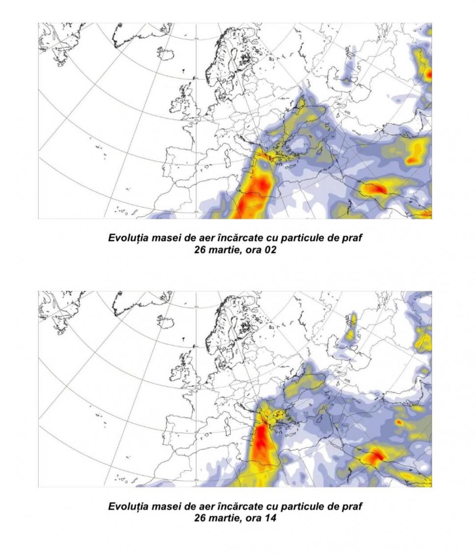 Un nou val de praf saharian peste România, până joi. Hărțile care arată zonele care vor fi afectate 959436