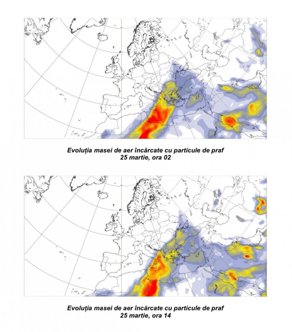 Un nou val de praf saharian peste România, până joi. Hărțile care arată zonele care vor fi afectate 959437