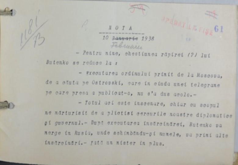 SRI a desecretizat documente din „Afacerea Butenko”: „Tratarea eronată a situaţiei ar fi putut conduce la un nou Sarajevo” 960636