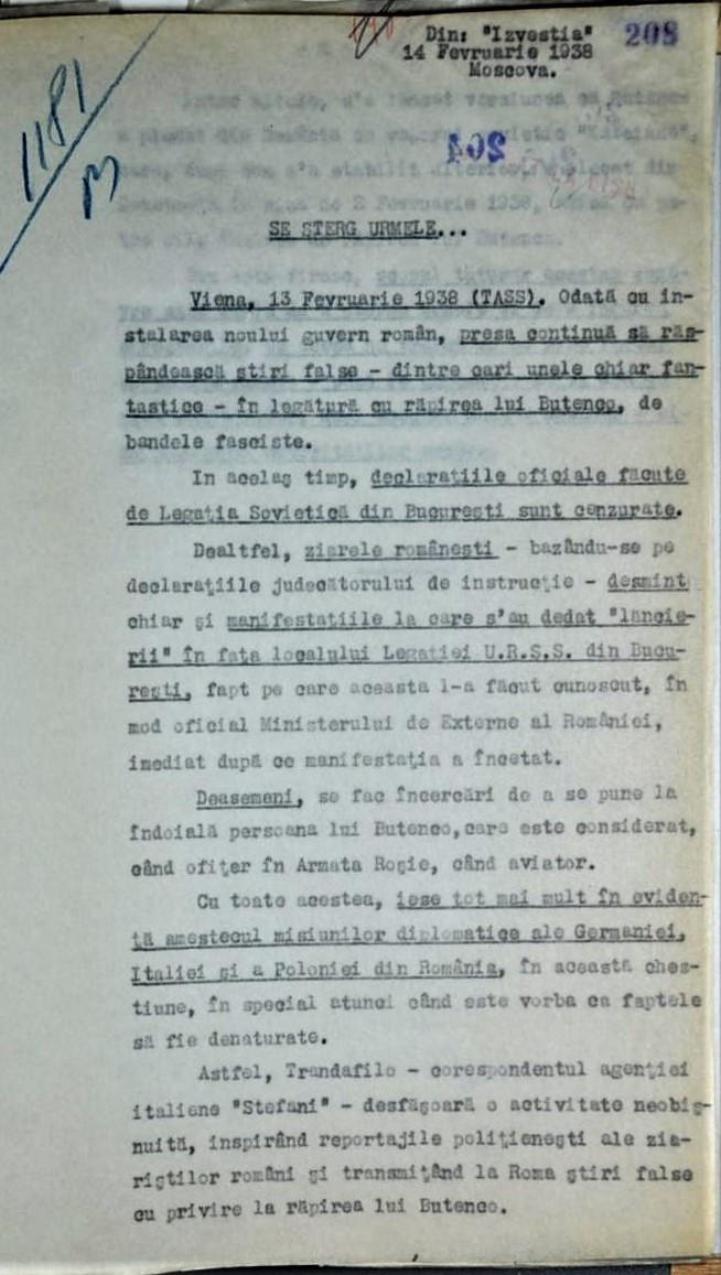 SRI a desecretizat documente din „Afacerea Butenko”: „Tratarea eronată a situaţiei ar fi putut conduce la un nou Sarajevo” 960649