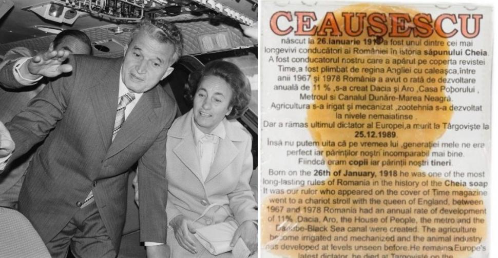 Un săpun ştanţat cu figura lui Nicolae Ceauşescu, vândut online sub denumirea "omagiu Ceauşescu". A fost depus un denunţ penal 962605