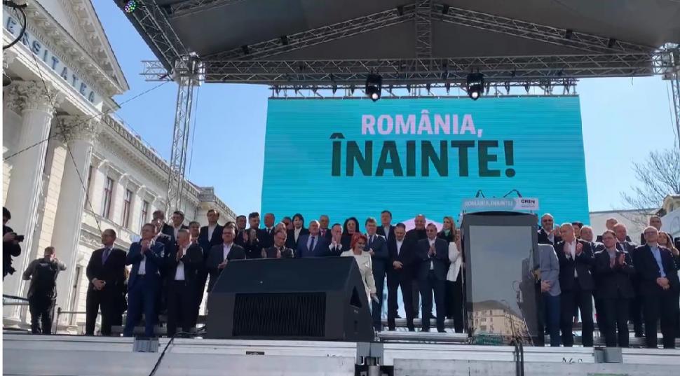 Primul miting din campania electorală, organizat de coaliție la Craiova. Crin Antonescu: Cel mai mare dușman e dezbinarea 962908
