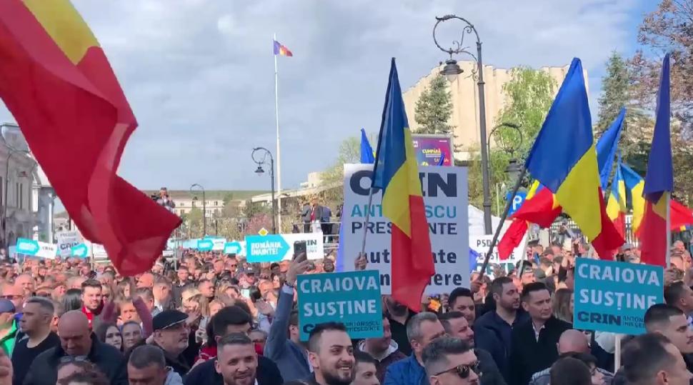 Primul miting din campania electorală, organizat de coaliție la Craiova. Crin Antonescu: Cel mai mare dușman e dezbinarea 962913