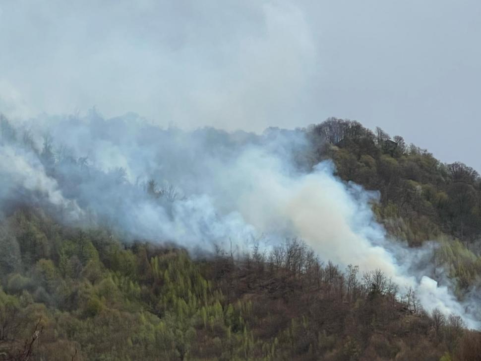 Incendiu de vegetaţie în Argeş. Comitetul pentru Situaţii de Urgenţă a fost activat şi se intervine cu elicopterul Black Hawk de la MAI 966150