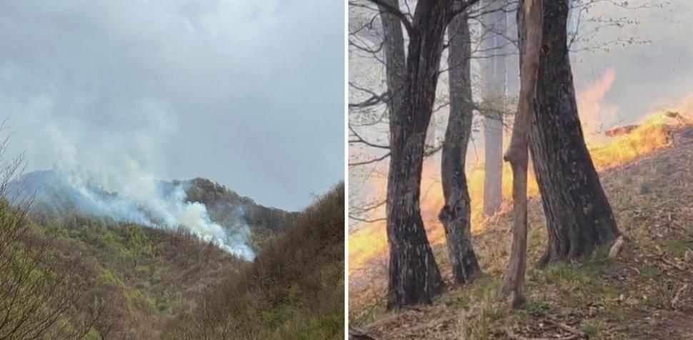 Incendiu de vegetaţie în Argeş. Comitetul pentru Situaţii de Urgenţă a fost activat şi se intervine cu elicopterul Black Hawk de la MAI 966153