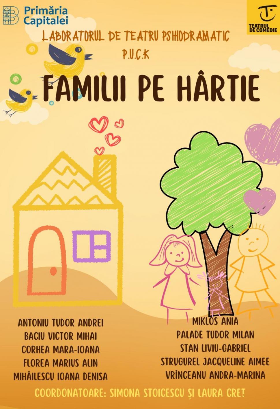 ”Familii pe hârtie”, spectacolul terapie realizat de adolescenţi pentru adolescenţi şi părinţi. O experienţă care vă poate schimba  965727