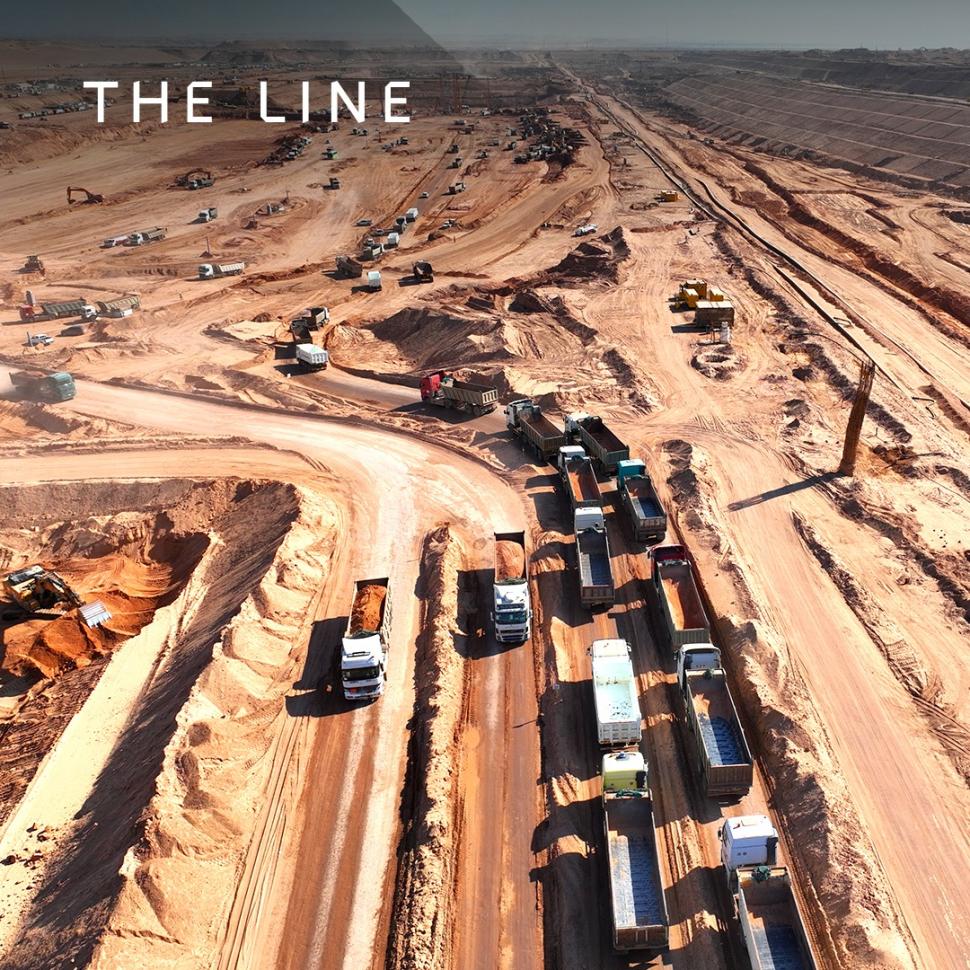 Megaorașul futurist în formă de zid, care va străbate deșertul din Arabia Saudită, prinde contur. Imagini de pe șantierul „The Line” 967719