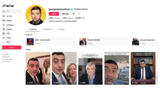 George Simion şi-a redeschis contul de TikTok și pe cel de Facebook în ziua votului decisiv pentru viitorul României 973395