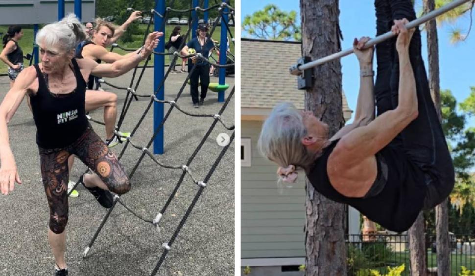 De la zero tracțiuni la „ninja warrior”: cum și-a construit o bunicuță mușchii, curajul și viața 973102