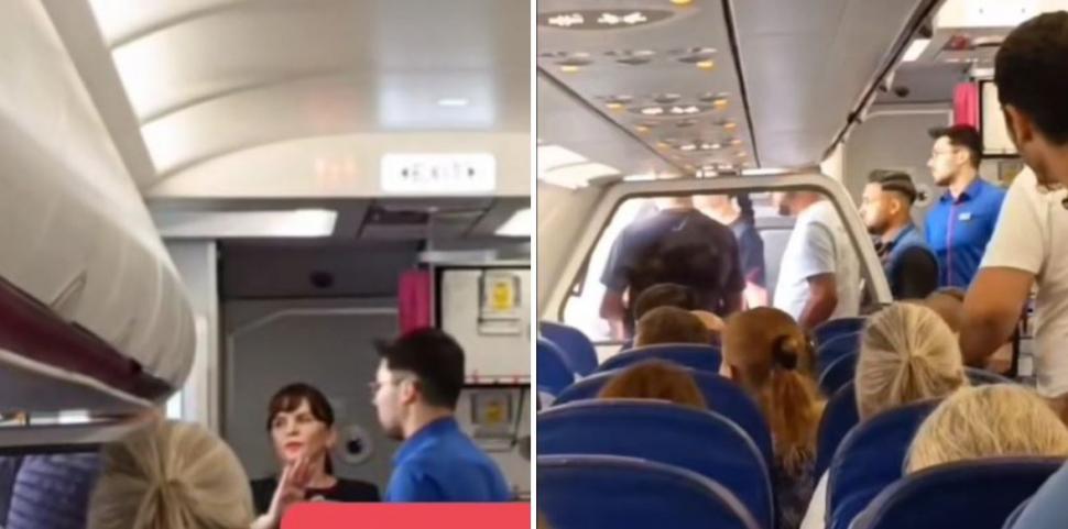 Imagini cu bătaia dintr-un avion Wizz Air, pe Aeroportul Otopeni: "Vor să-l bată pe pilot". Poliţiştii au intervenit de urgenţă 977133