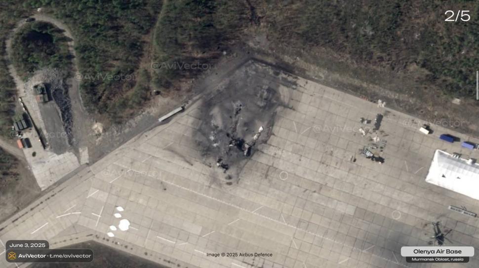 Noi imagini din satelit cu dezastrul de pe aerodromurile militare din Rusia. Cum arată epavele bombardierelor lui Putin 978259