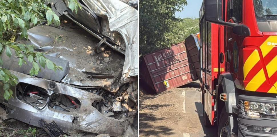 Accident mortal în Tulcea, în care au fost implicate 2 maşini şi un camion: 7 răniţi, şoferul TIR-ului înmatriculat în Ucraina a murit 979388