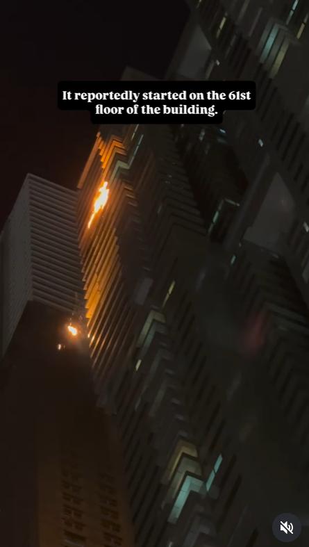 Un zgârie-nori din Dubai Marina a luat foc. Aproape 3000 de locatari au fost evacuați 980871