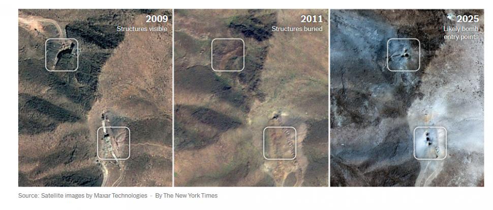 Care era punctul vulnerabil al sitului nuclear Fordo. Imaginile din satelit arată ce au țintit americanii la baza iraniană din munte 982776