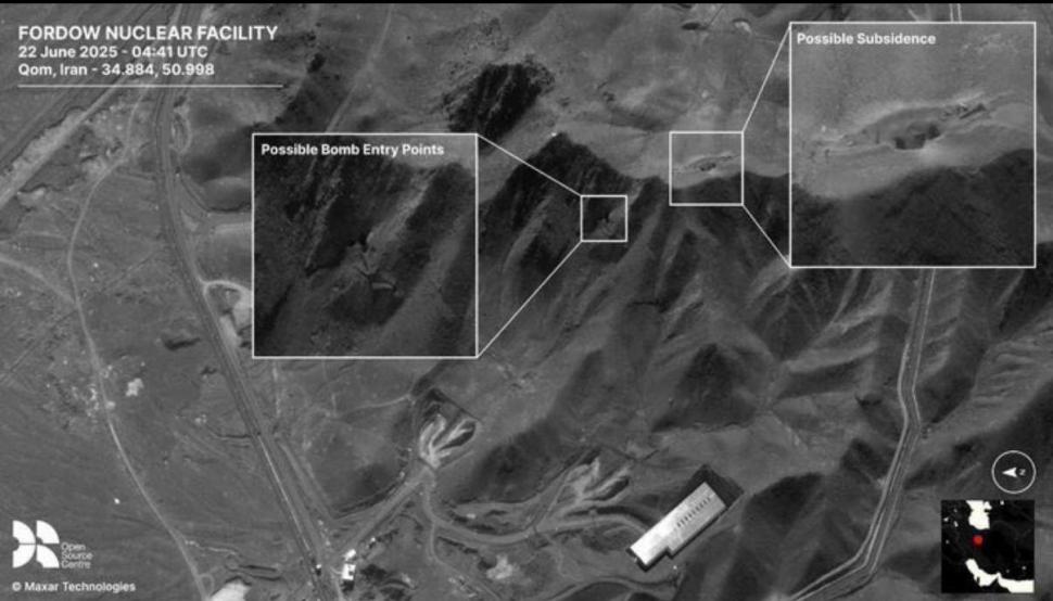 Care era punctul vulnerabil al sitului nuclear Fordo. Imaginile din satelit arată ce au țintit americanii la baza iraniană din munte 982785
