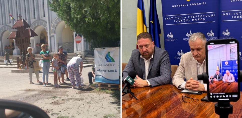 Furnizarea apei menajere, reluată temporar la Târnăveni. Luni seară va ajunge un nou val de salinitate, iar apa va fi oprită 982984