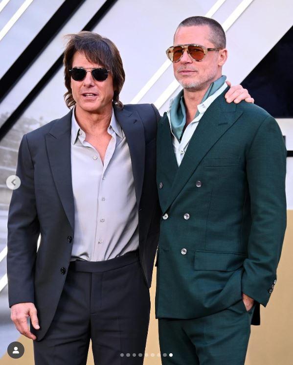 După 30 de ani, Brad Pitt şi Tom Cruise au făcut senzaţie pe covorul roşu la premiera filmului F1, la Londra: "Fraţi din mame diferite" 983511