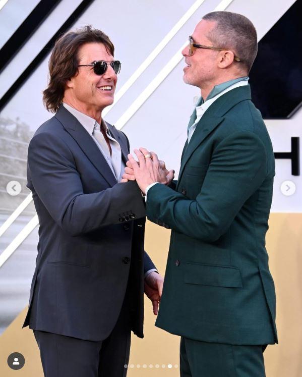 După 30 de ani, Brad Pitt şi Tom Cruise au făcut senzaţie pe covorul roşu la premiera filmului F1, la Londra: "Fraţi din mame diferite" 983512